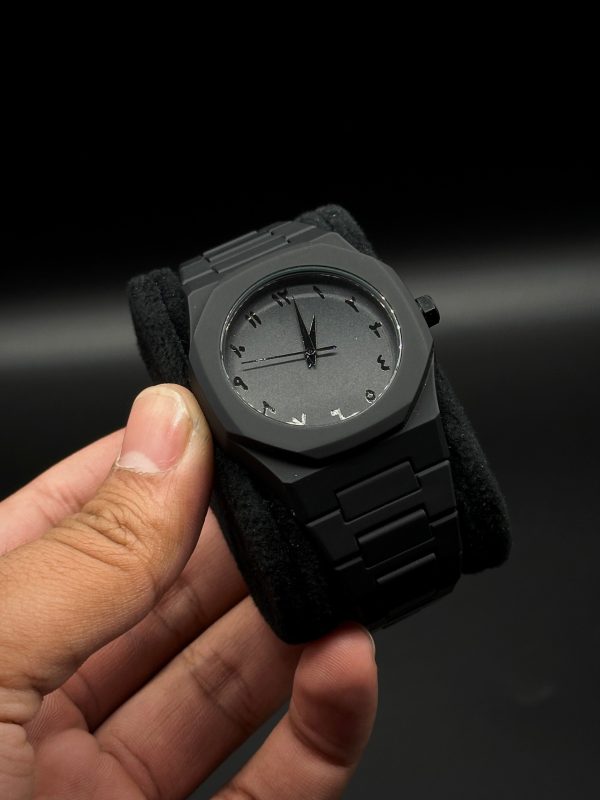 Full Black Aura Quartz Watch – Lightweight Design, , Premium Quality & Finish – Best Quality Analog Watch For Boys – Watch For Men | Full Black Color Watch