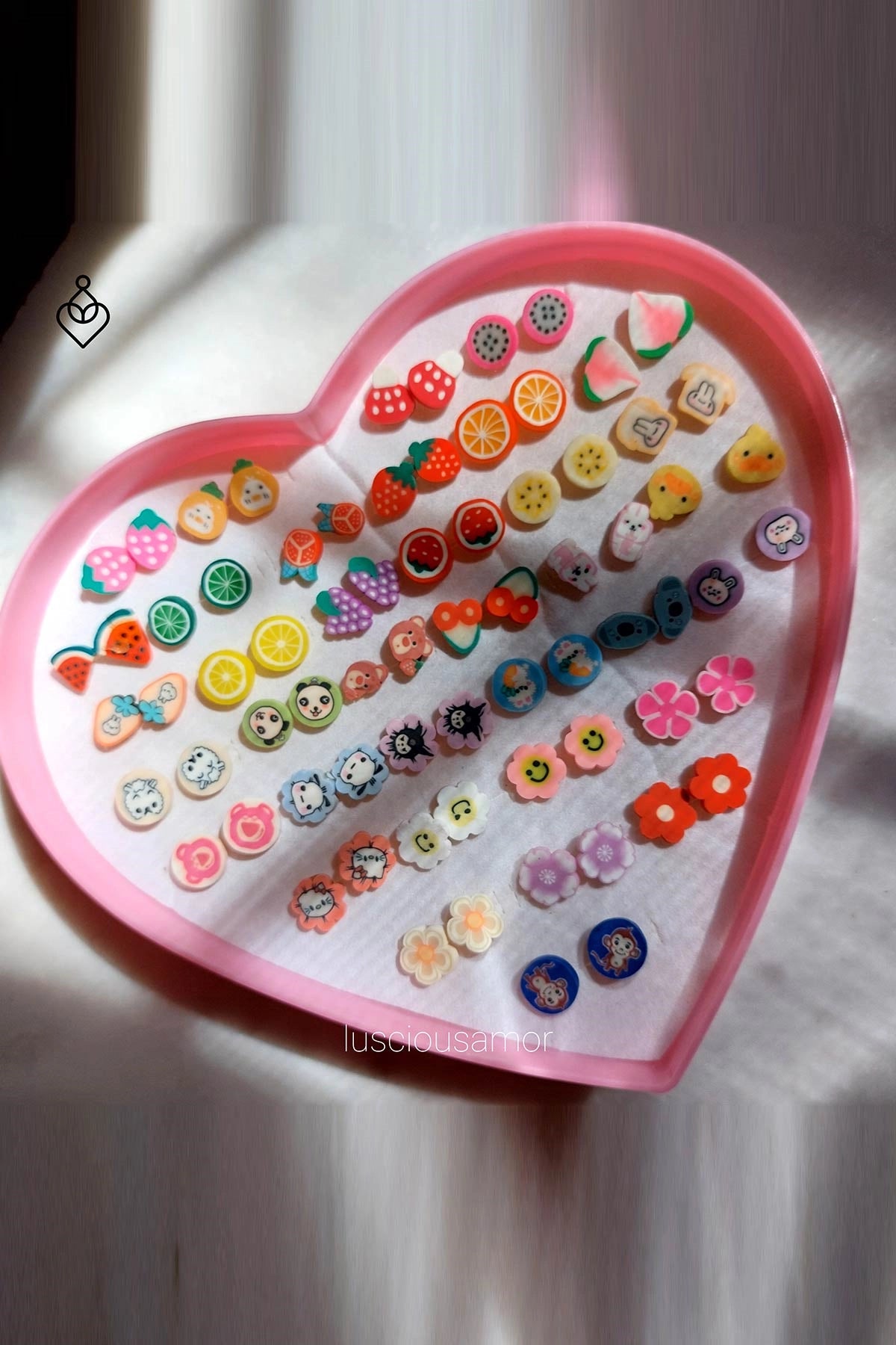 Fruits and Flower shape studs LA001