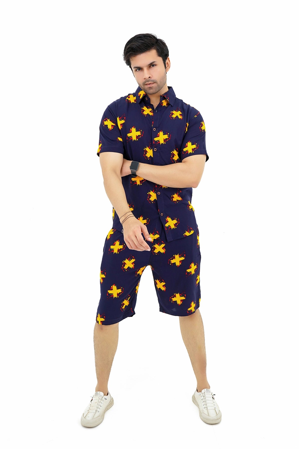 Islander Sunny Isles Shirt & Shorts Set For Men(A022)