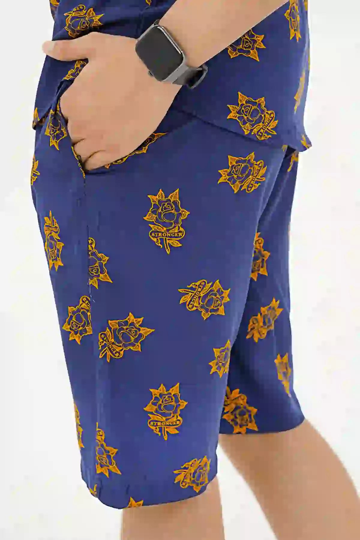 Islander Sunset Bloom Shirt & Shorts Set For Men (A001)