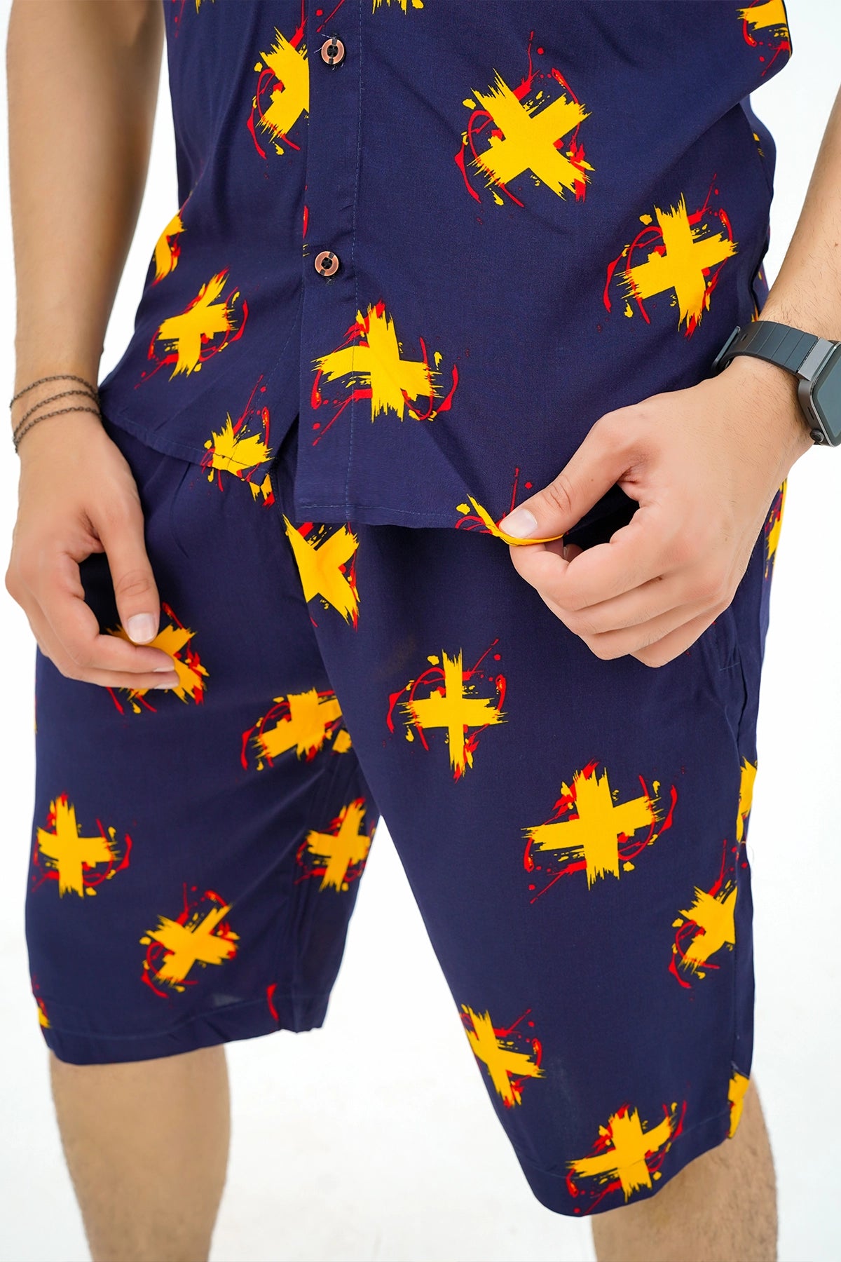 Islander Sunny Isles Shirt & Shorts Set For Men(A022)