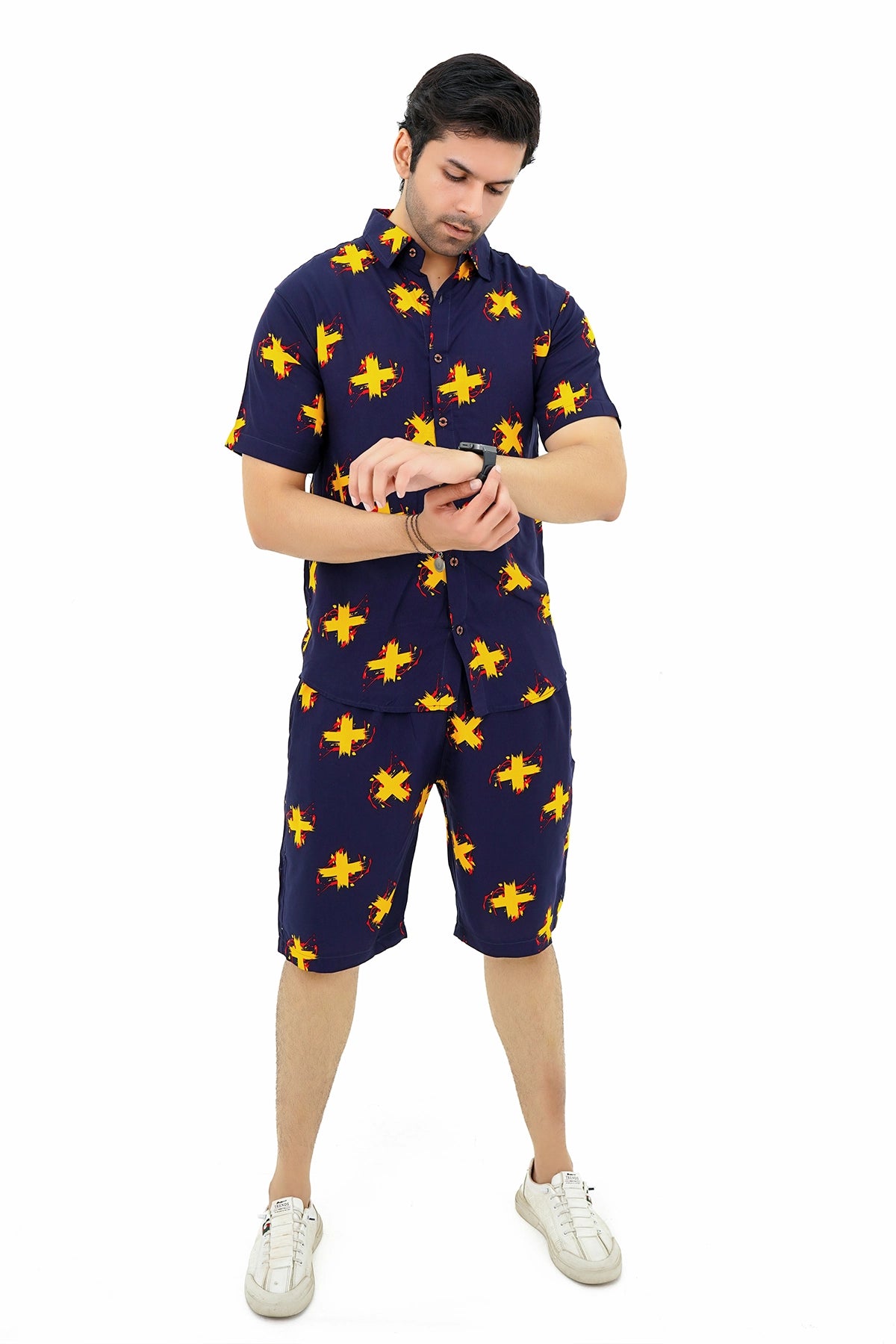 Islander Sunny Isles Shirt & Shorts Set For Men(A022)