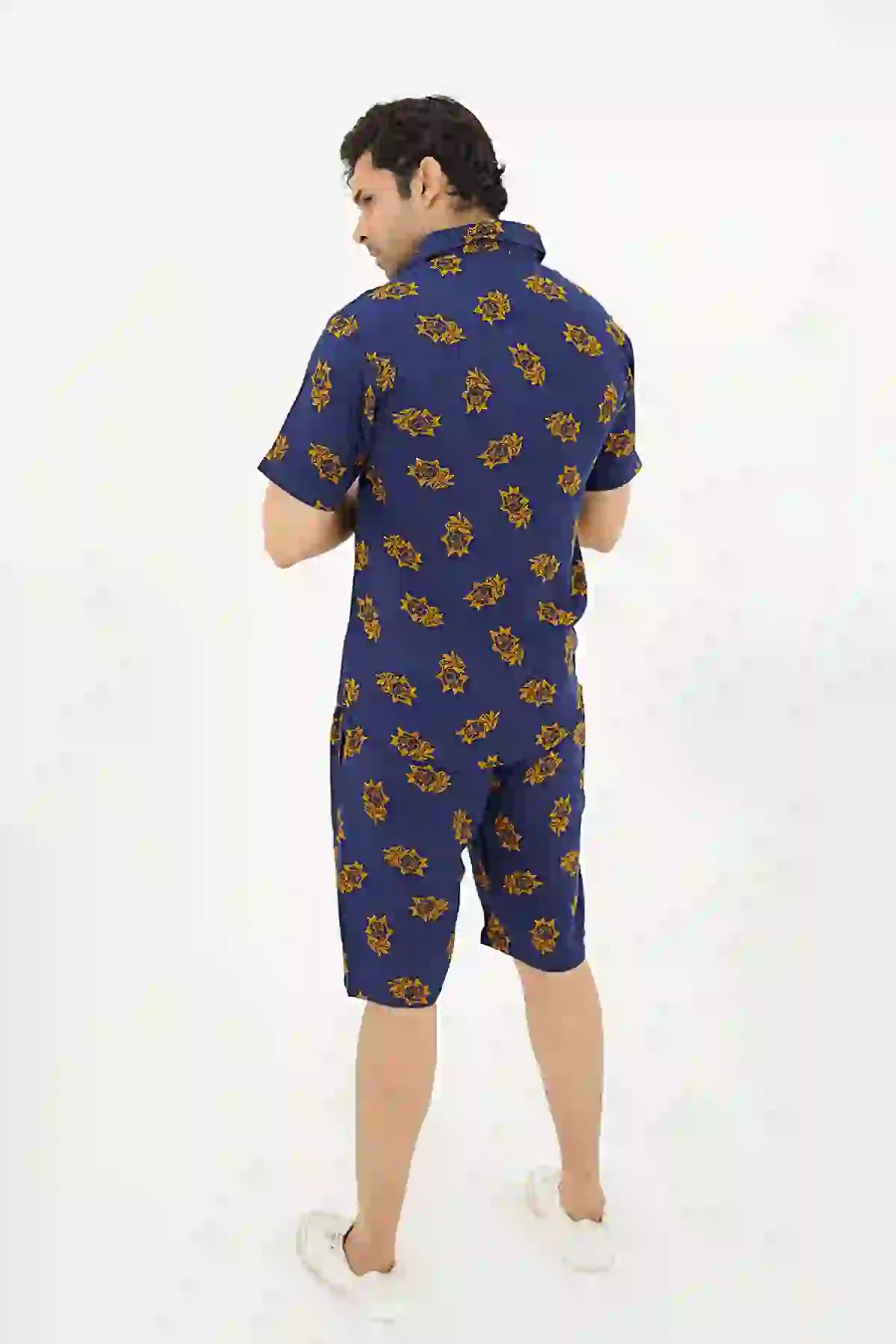 Islander Sunset Bloom Shirt & Shorts Set For Men (A001)