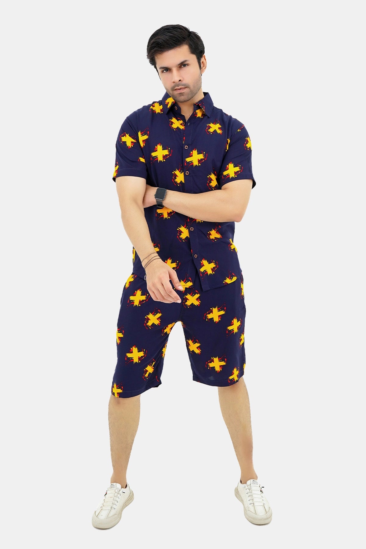 Islander Sunny Isles Shirt & Shorts Set For Men(A022)