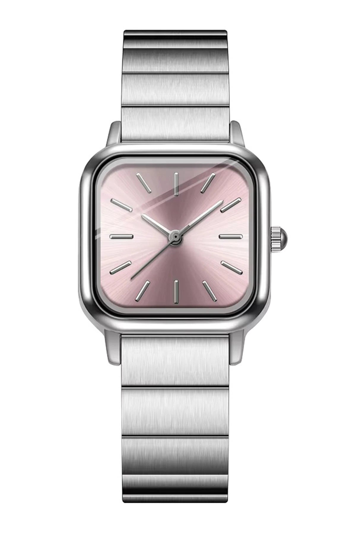 Luxury Stainless Steel Back Geneva Quartz Watch 3Bar Water Resistant Women Watch