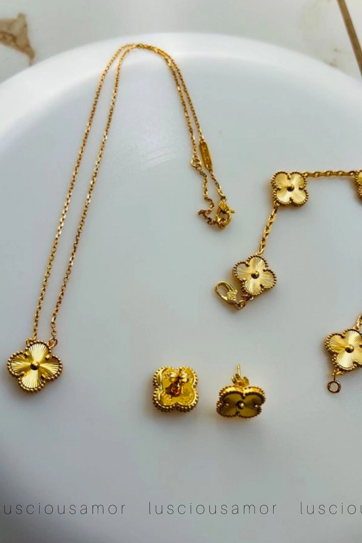 Stainless steel clover flower Complete set LA001-E
