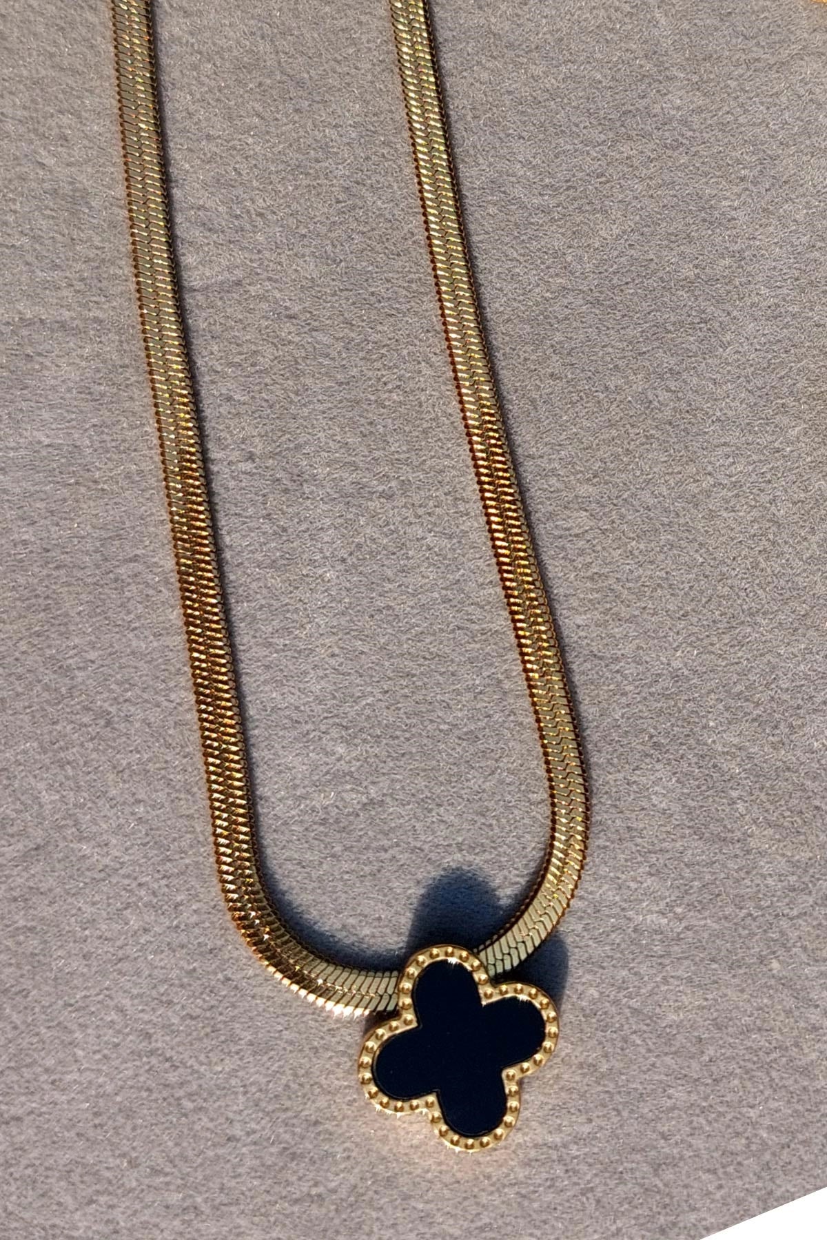 Stainless steel clover flower necklace LA001-5