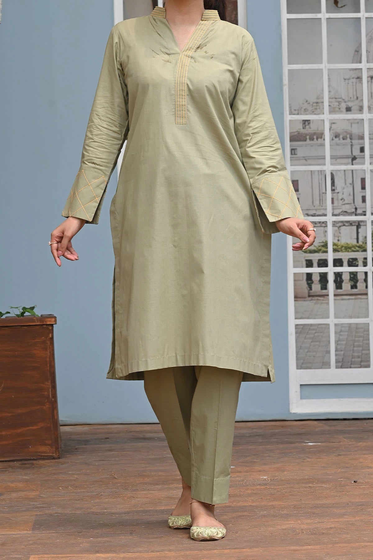 Tea Green - 2Pc Solid