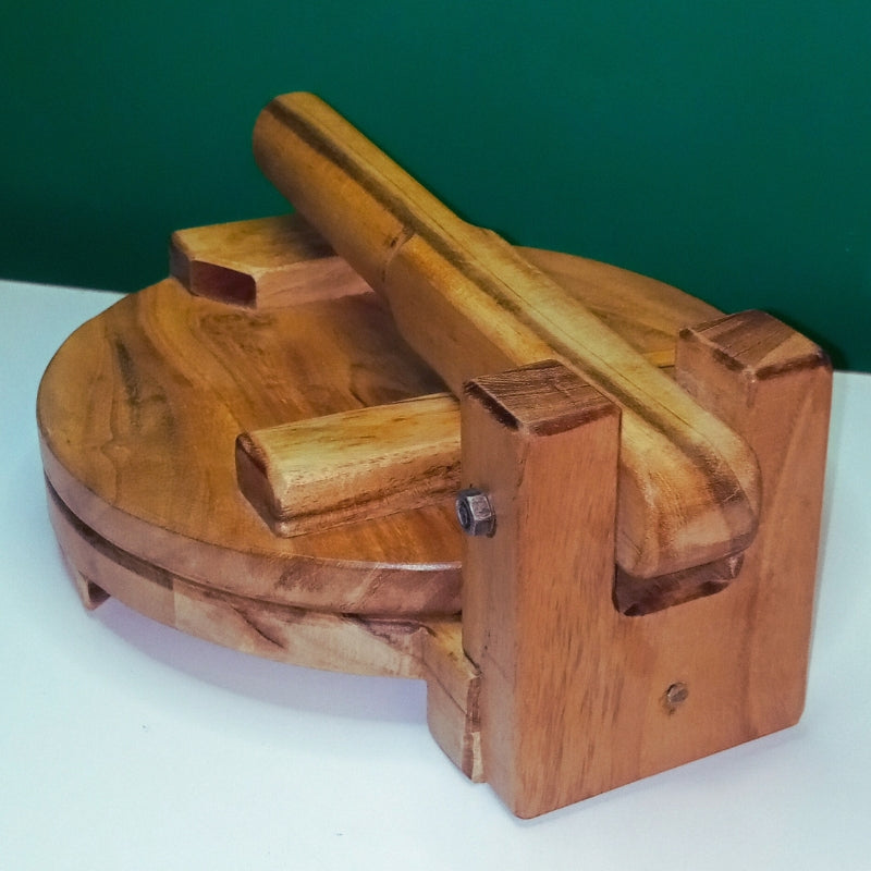 Handmade wooden roti maker for chapati and paratha preparation