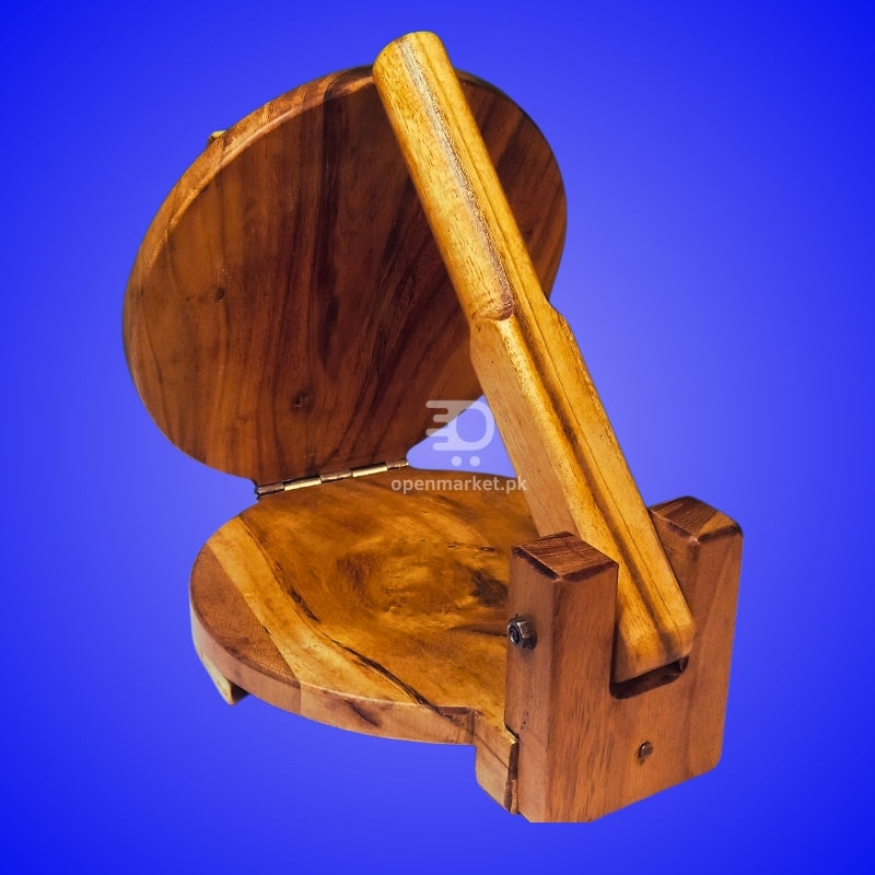 Handmade wooden roti maker for chapati and paratha preparation