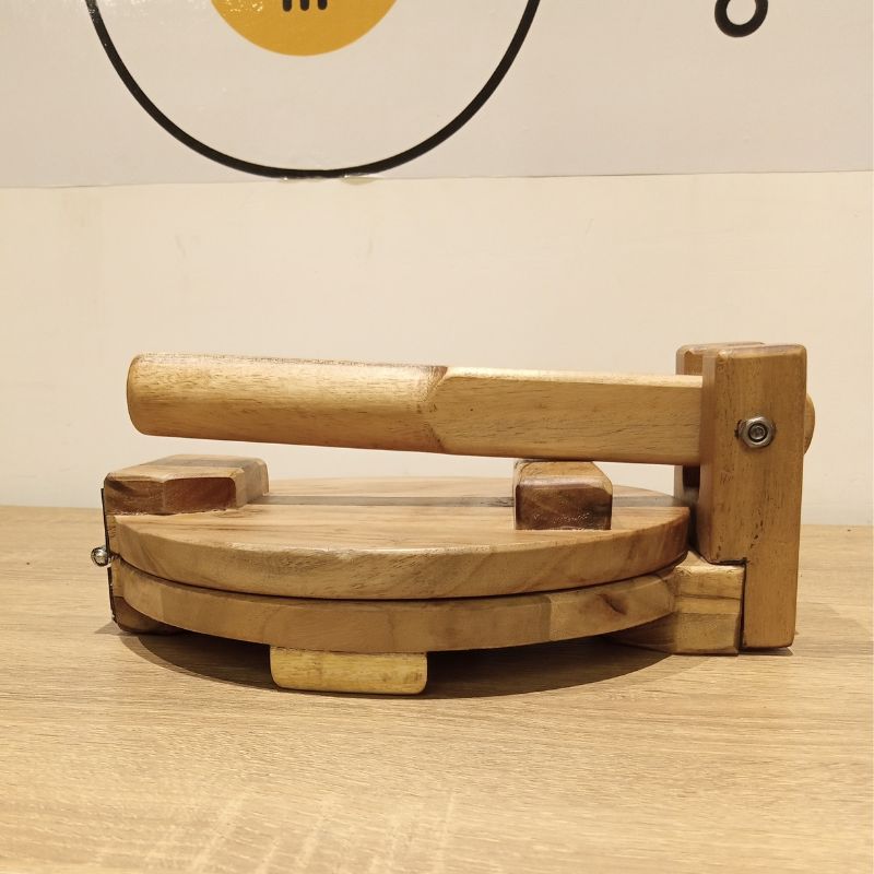 Handmade wooden roti maker for chapati and paratha preparation