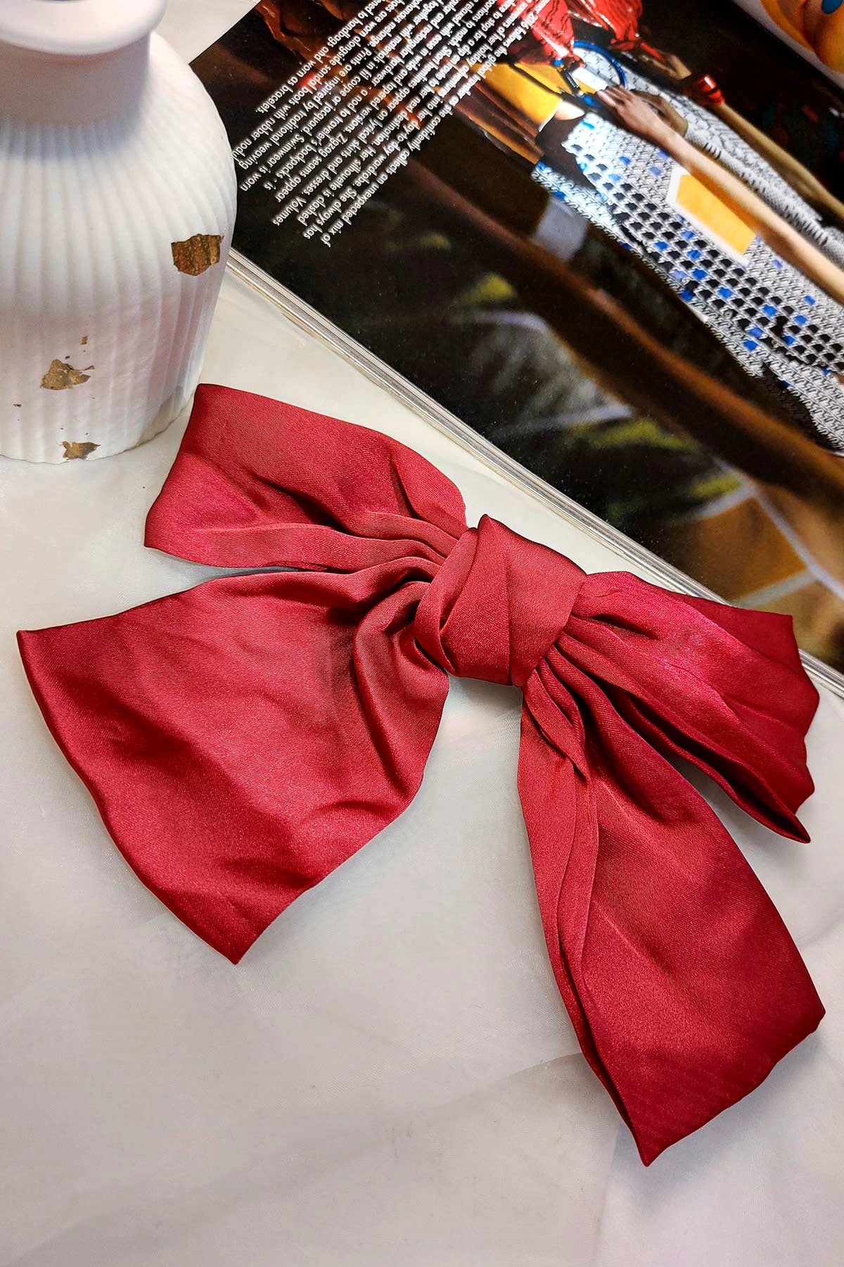 Satin Fabric Bow Hair Clip HC-013