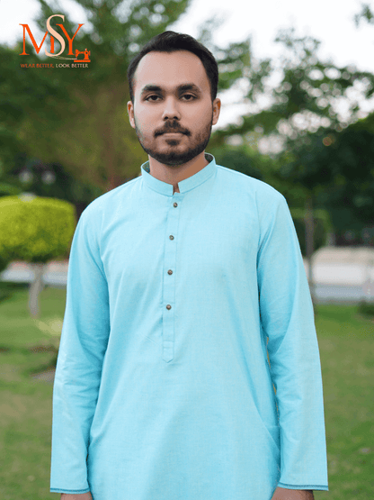 Kurta Khaddar Ice Blue - Open Market Pakistan