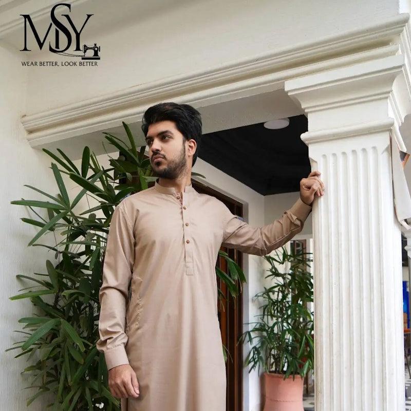 Shalwar Kurta - Mushroom - Open Market Pakistan