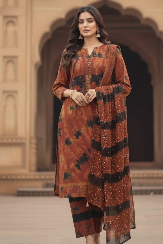 Multani Chunri 3 Piece Suits - Traditional & Elegant