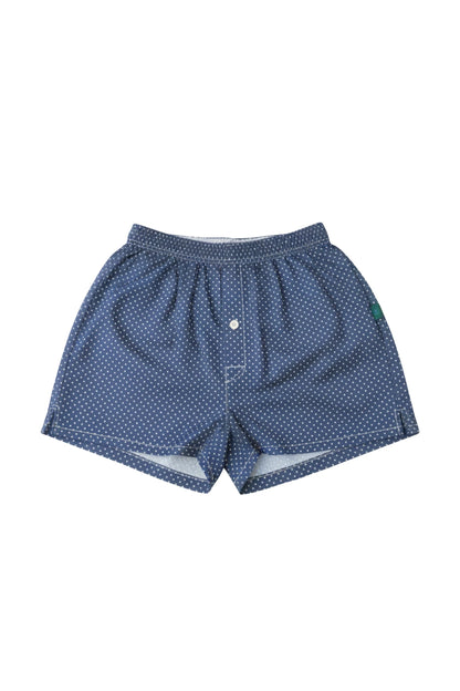 Navy Micro-Dot Woven Boxer