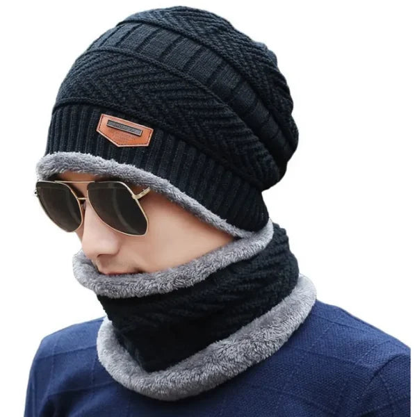 Coral Fleece Scarf Hats Winter Beanies Soft For Men’s And Women’s - Open Market Pakistan