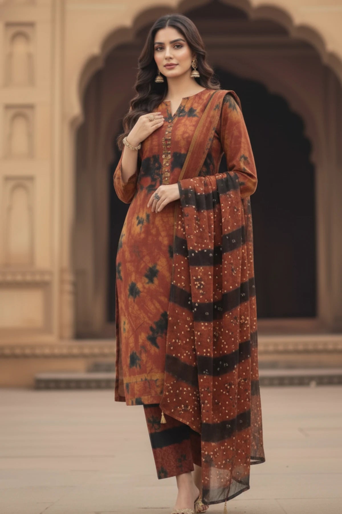 Multani Chunri 3 Piece Suits - Traditional & Elegant