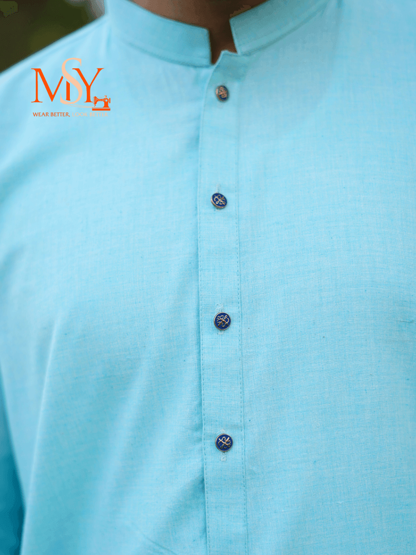 Kurta Khaddar Ice Blue - Open Market Pakistan