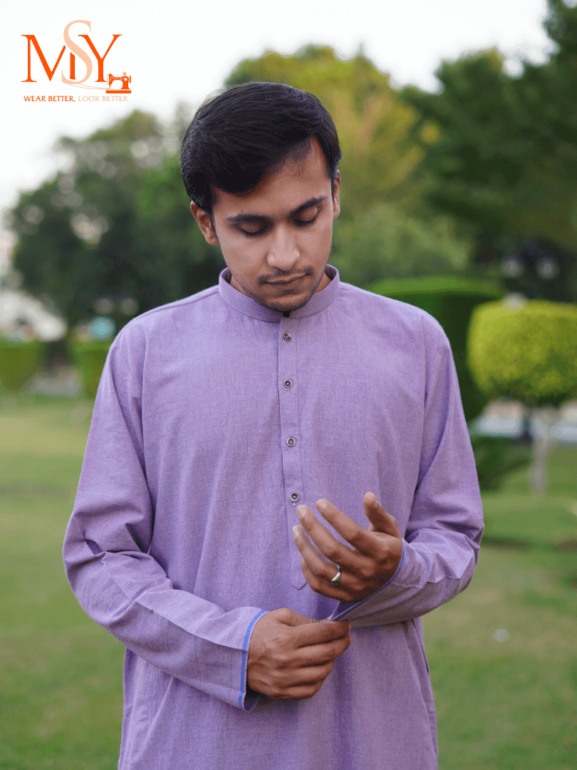 Kurta Khaddar Purple - Open Market Pakistan