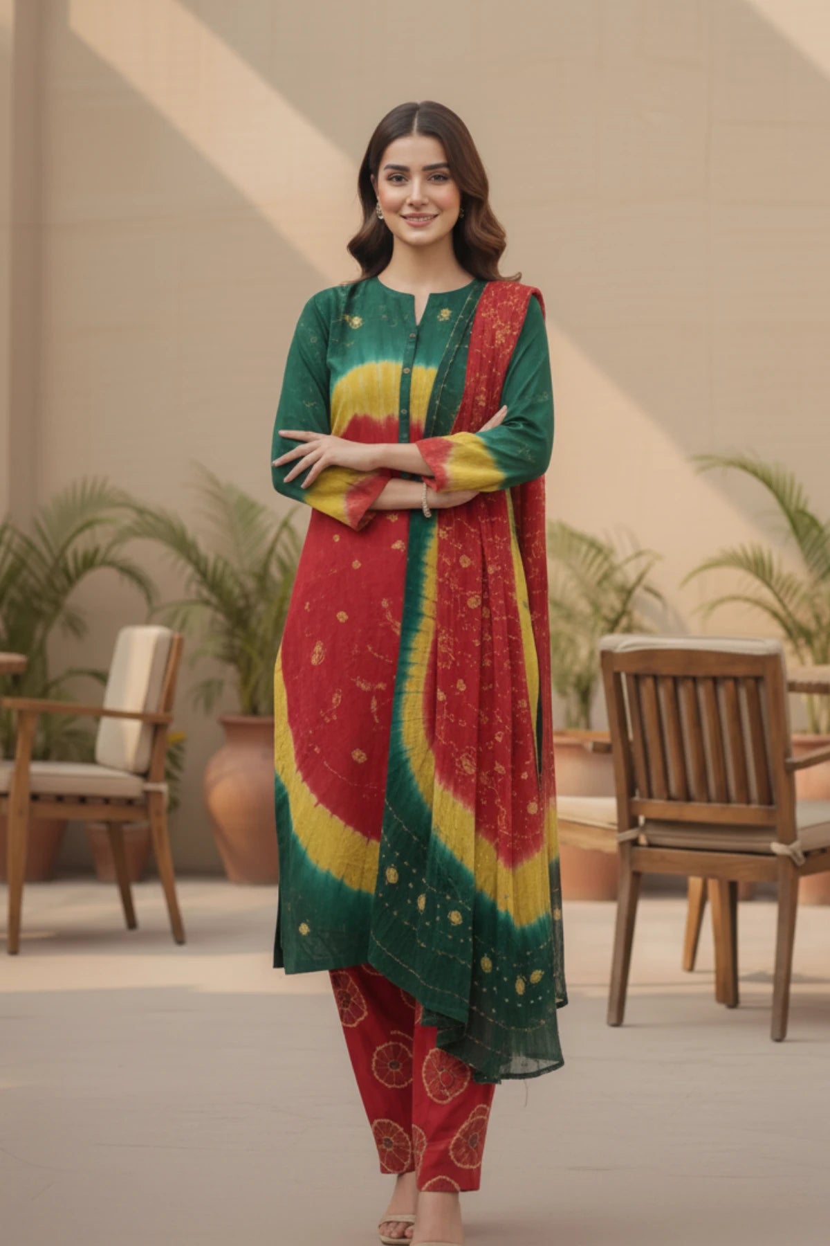 Multani Chunri 3 Piece Suits - Traditional & Elegant