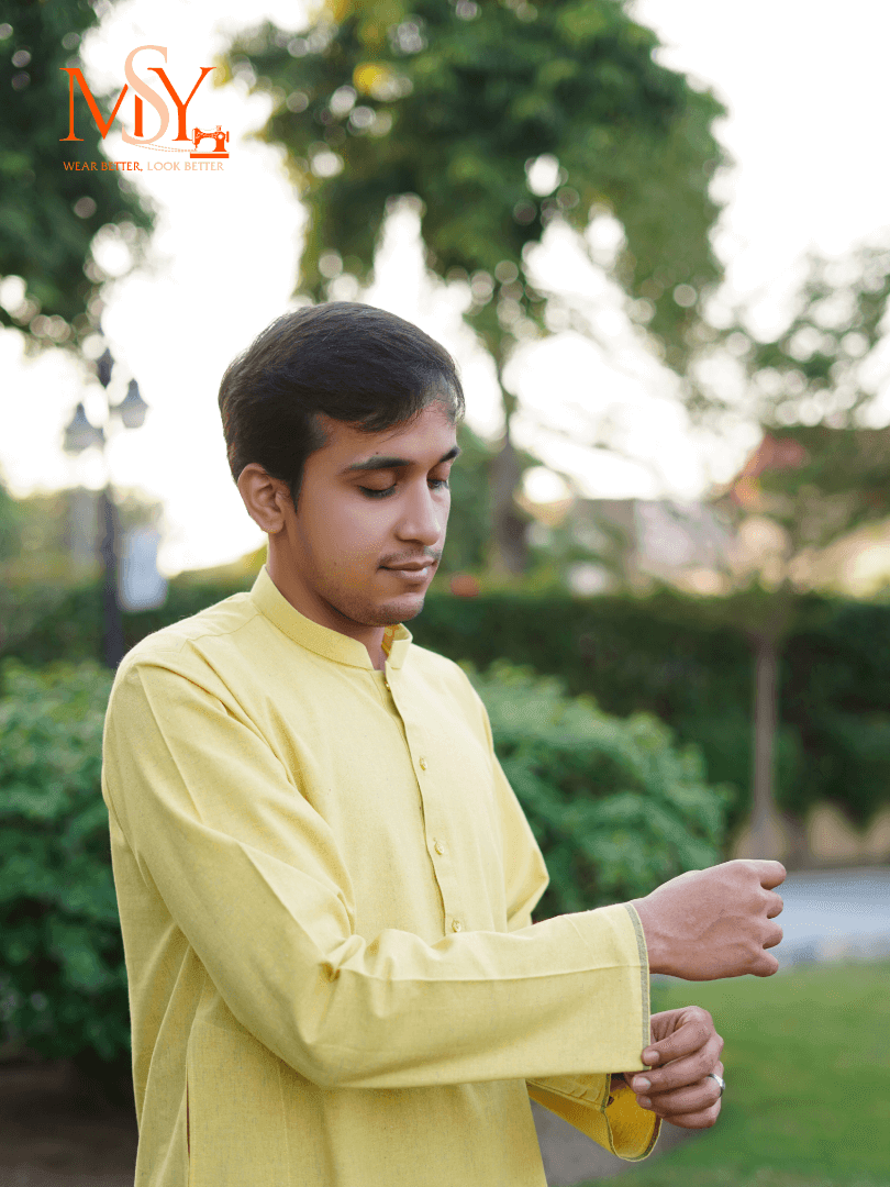 Kurta Khaddar Yellow - Open Market Pakistan