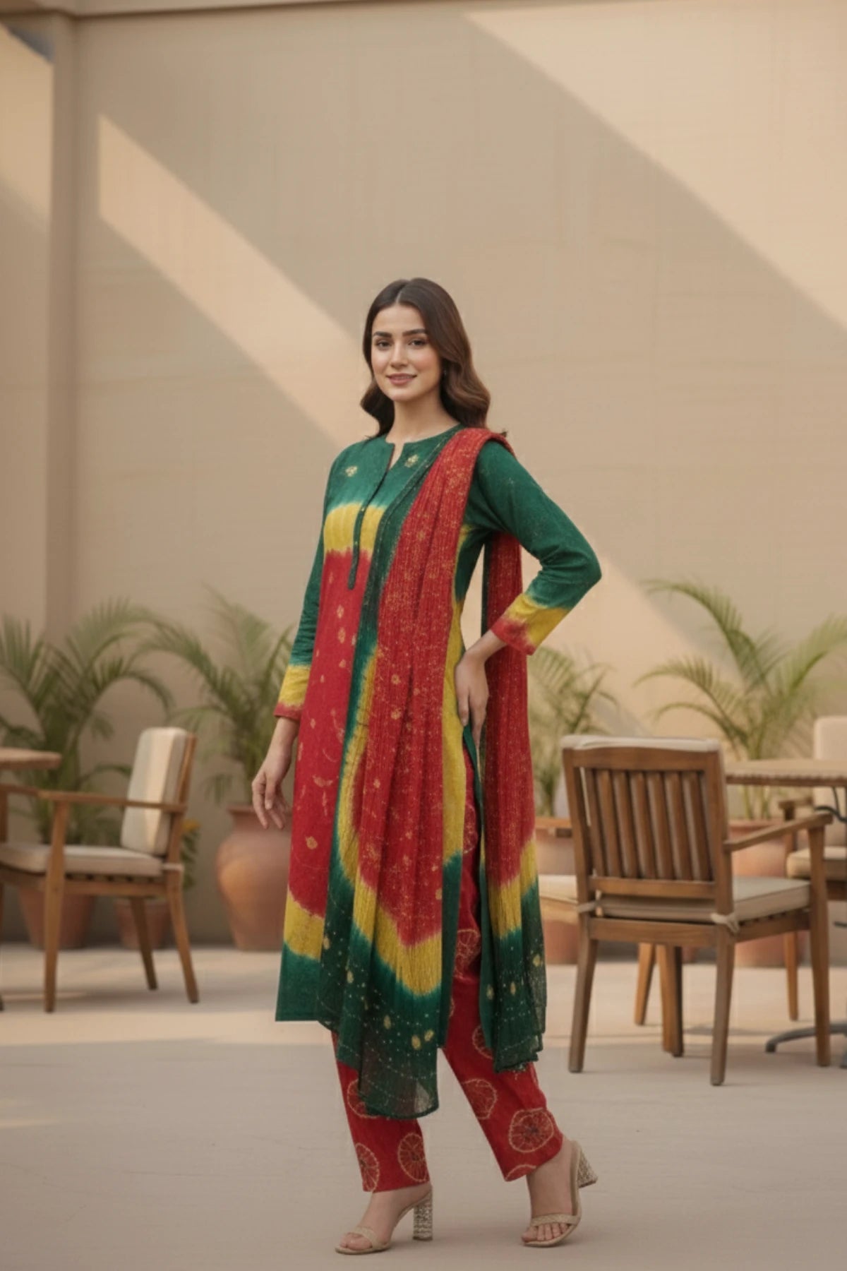 Multani Chunri 3 Piece Suits - Traditional & Elegant