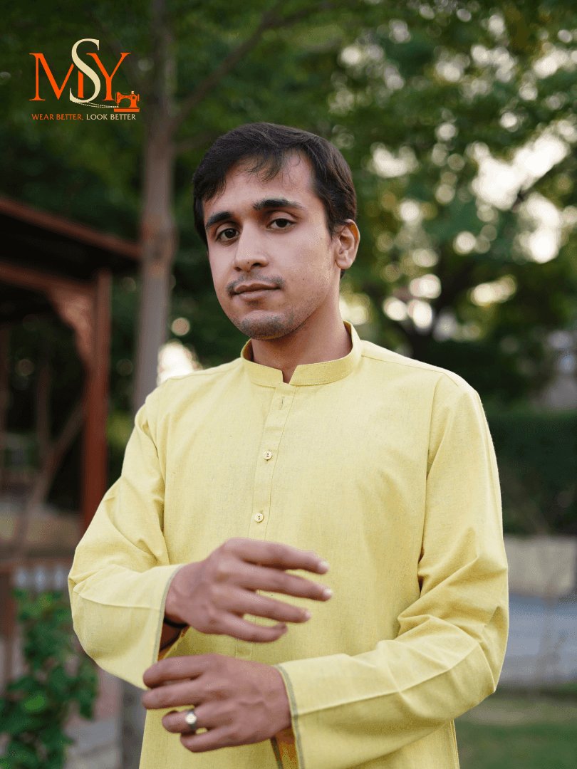 Kurta Khaddar Yellow - Open Market Pakistan