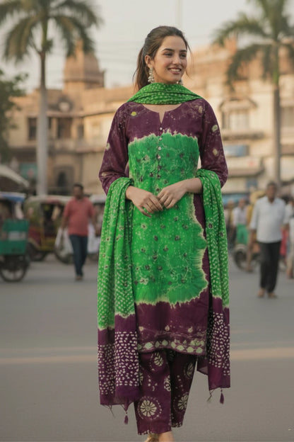 Multani Chunri 3 Piece Suits - Traditional & Elegant