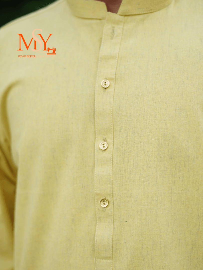 Kurta Khaddar Yellow - Open Market Pakistan