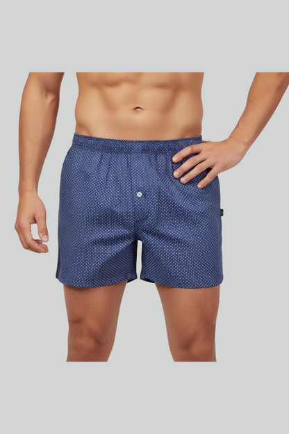 Navy Micro-Dot Woven Boxer