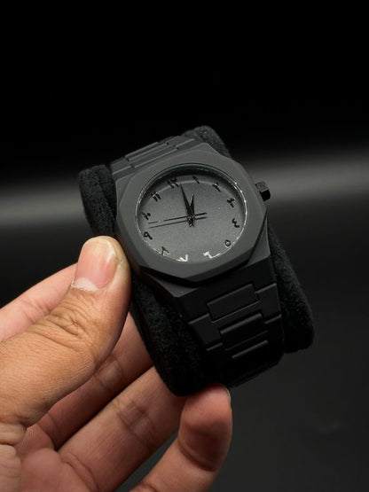 Full Black Aura Quartz Watch – Lightweight Design, , Premium Quality & Finish – Best Quality Analog Watch For Boys – Watch For Men | Full Black Color Watch