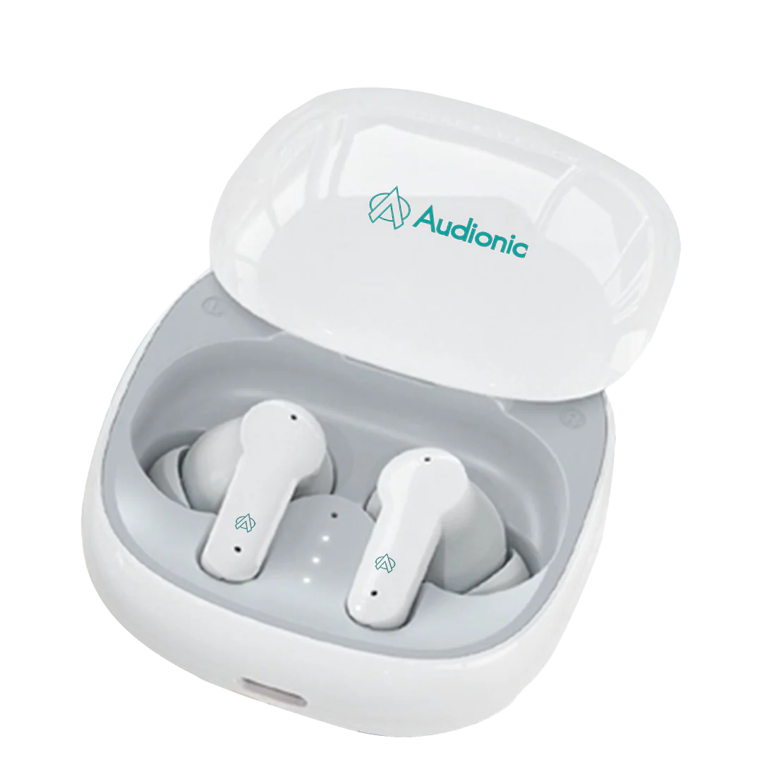 Audionic Airbud 550 (original) Quad MIC ENC Earbuds, Gaming Mode, IPx4 Water Proof TWS Wireless Earbuds With 26 Hour Playtime