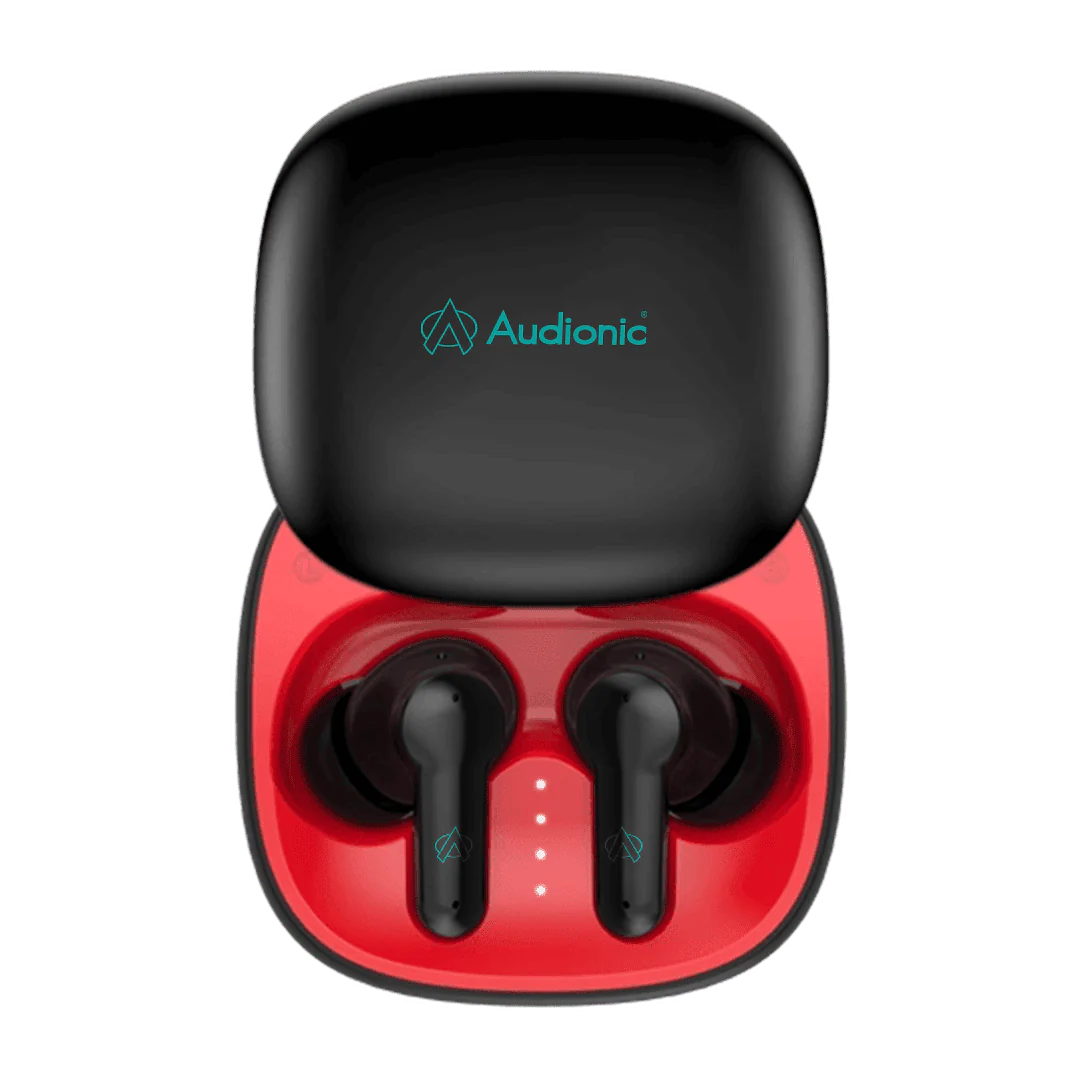 Audionic Airbud 550 (original) Quad MIC ENC Earbuds, Gaming Mode, IPx4 Water Proof TWS Wireless Earbuds With 26 Hour Playtime