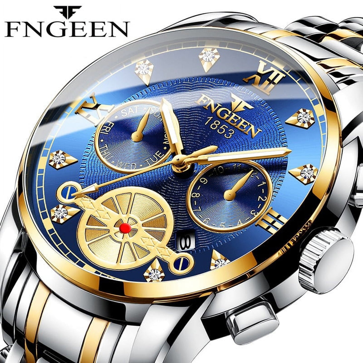 Fngeen Luxury watch blue dial - Open Market Pakistan