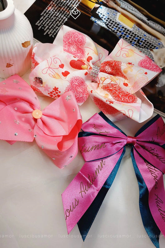 Satin Fabric Bow Hair Clip-LA-001-B