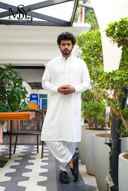 Shalwar Kurta - Off White - Open Market Pakistan