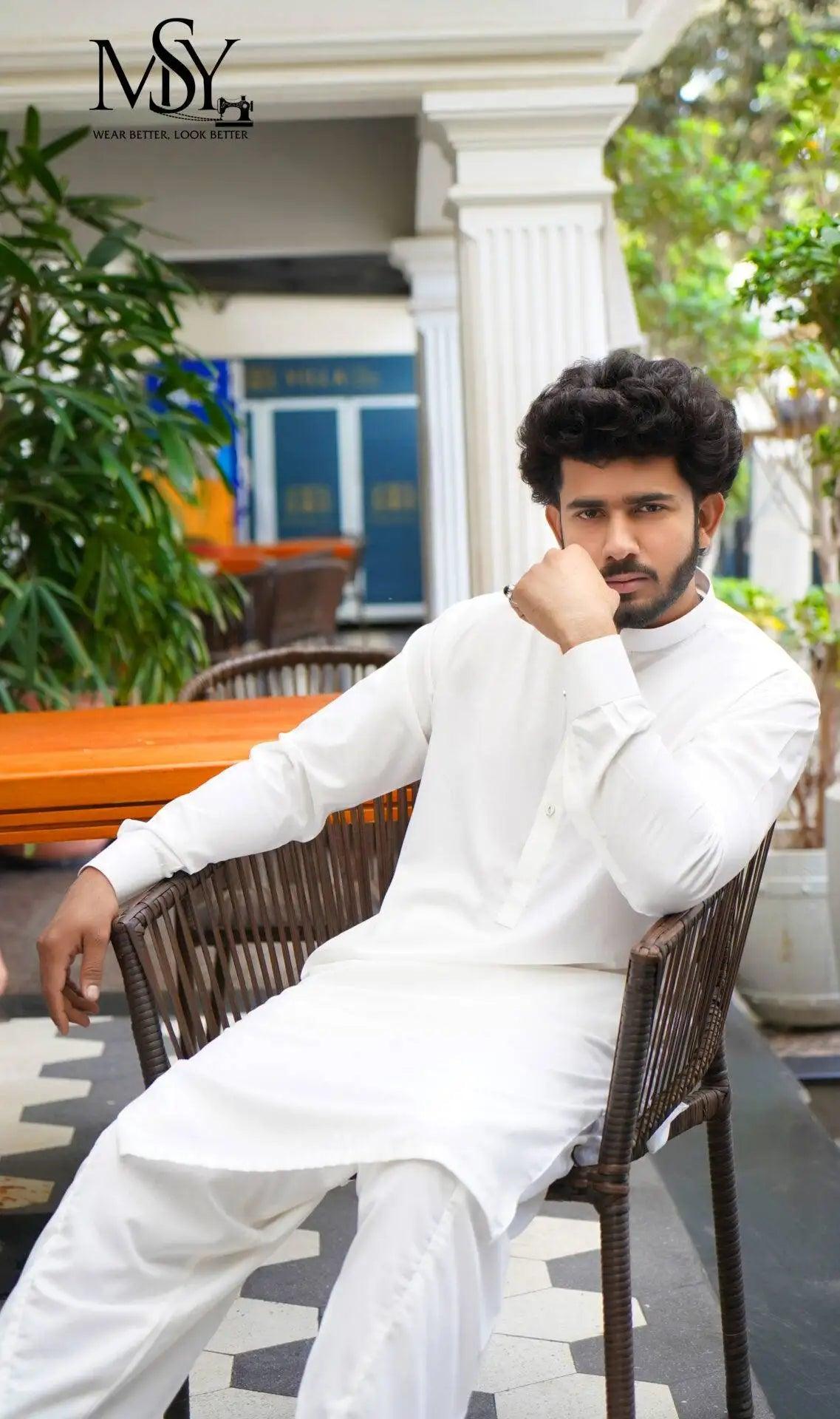 Shalwar Kurta - Off White - Open Market Pakistan