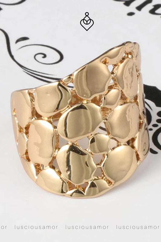 Gold plated stainless steel rings LA001