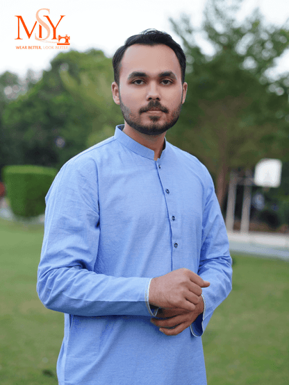 Kurta Khaddar Blue - Open Market Pakistan