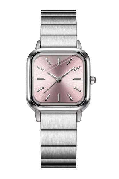 Luxury Stainless Steel Back Geneva Quartz Watch 3Bar Water Resistant Women Watch