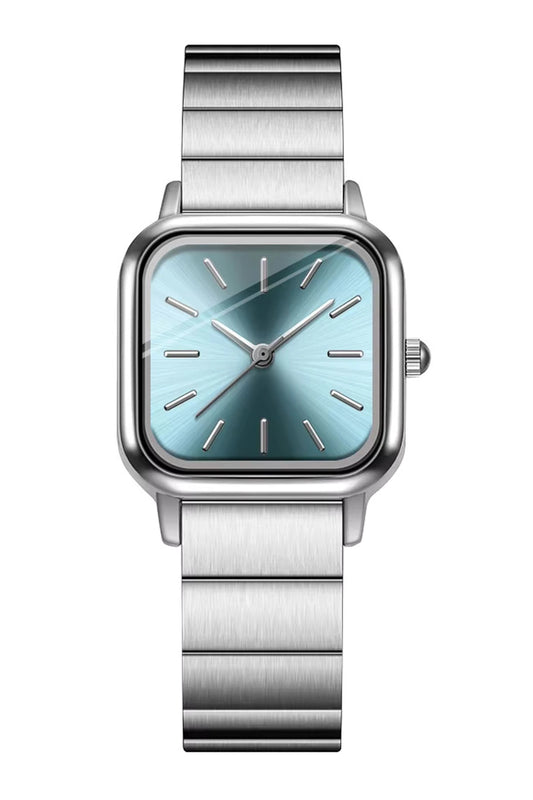 Luxury Stainless Steel Back Geneva Quartz Watch 3Bar Water Resistant Women Watch