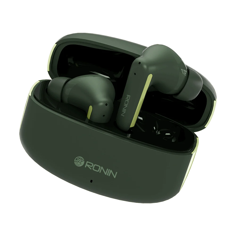 Ronin R-140 (original) ANC & ENC Earbuds, 500mAh Battery with AI Voice Assistant, Gaming Mode, High-Performance Quad Mic Setup