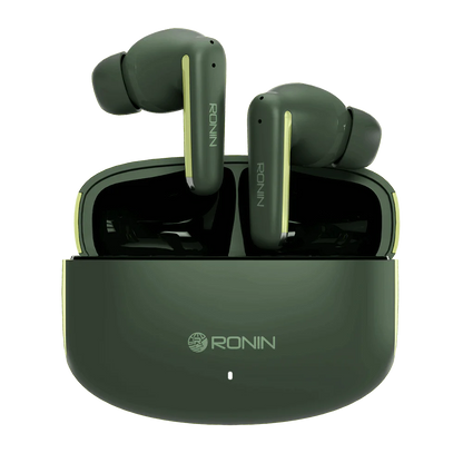 Ronin R-140 (original) ANC & ENC Earbuds, 500mAh Battery with AI Voice Assistant, Gaming Mode, High-Performance Quad Mic Setup