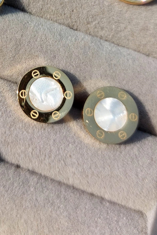 Stainless Steel Earrings ER-Golden-001