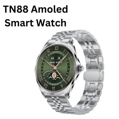 Tn88 Smartwatch Amoled Ultra | Slim Body Stainless Steel Wrist Watch (silver)