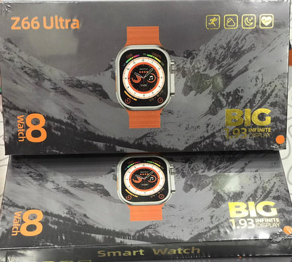 Z66 Ultra Series 8 Smart Watch Ultra Big 1.93 Inch Screen Smartwatch Heart Rate Monitor Ultra Smart Watch (random Color) - Open Market Pakistan