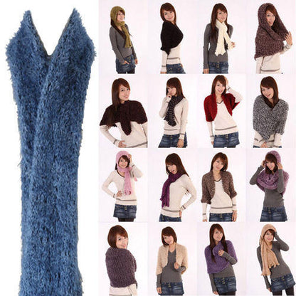 Women’s Velvet Stretchable Magic Scarf 26 Different Styles( Random Color ) - Open Market Pakistan