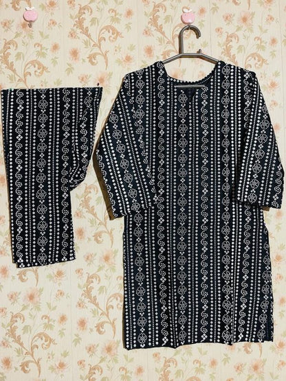 Chunri Print 2pc Dress Stuff: Linen Print For Girls - Open Market Pakistan