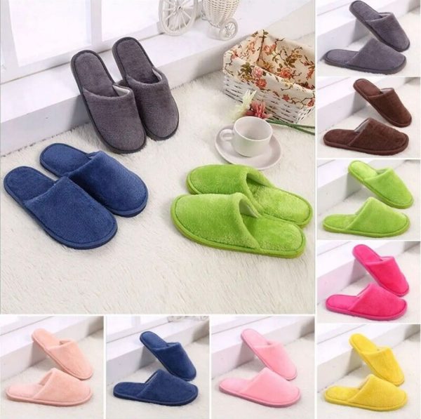 Multi Color Soft Cotton Slippers For Men And Women (random Color) - Open Market Pakistan